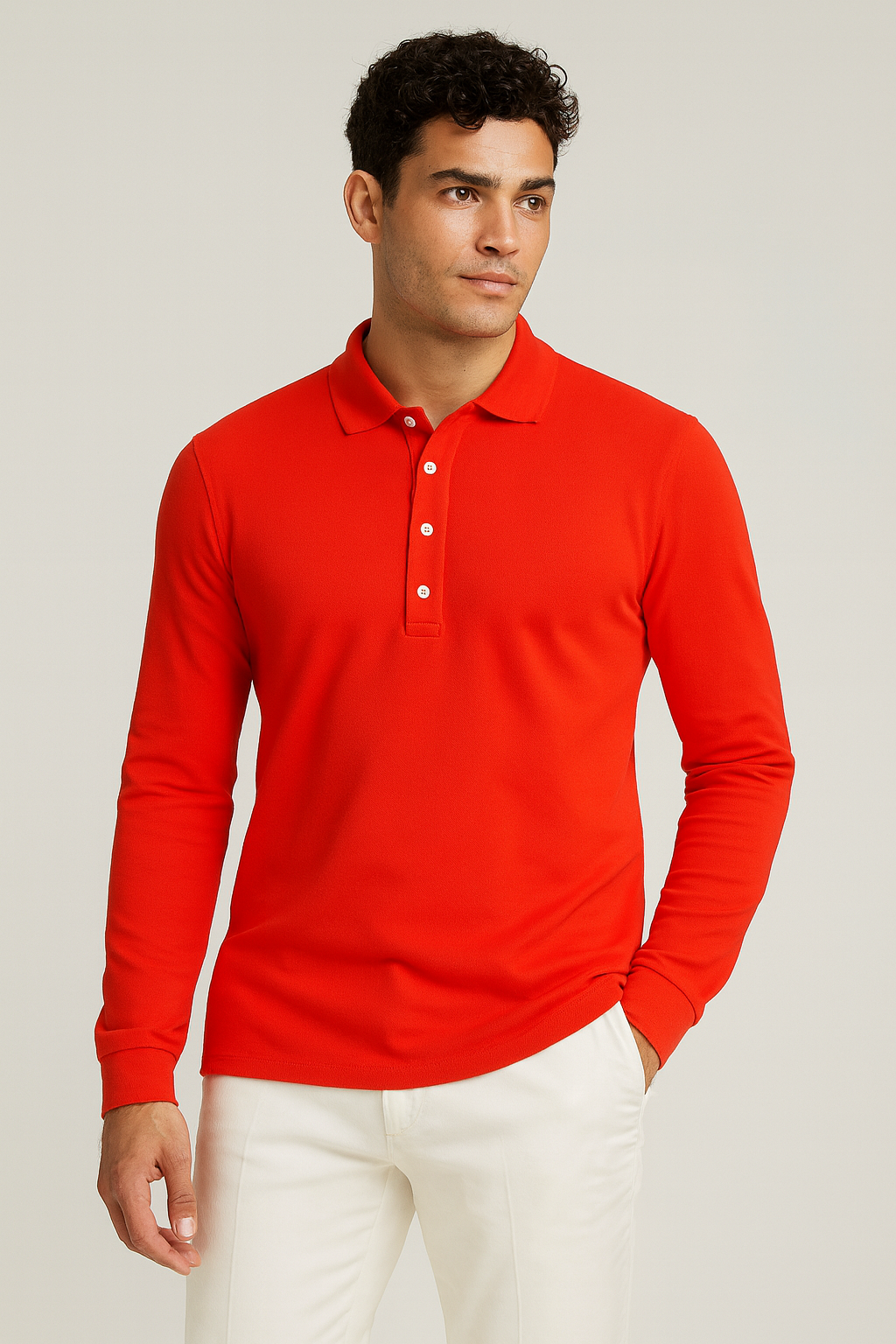 Classic Long Sleeve Men's Polo Shirt