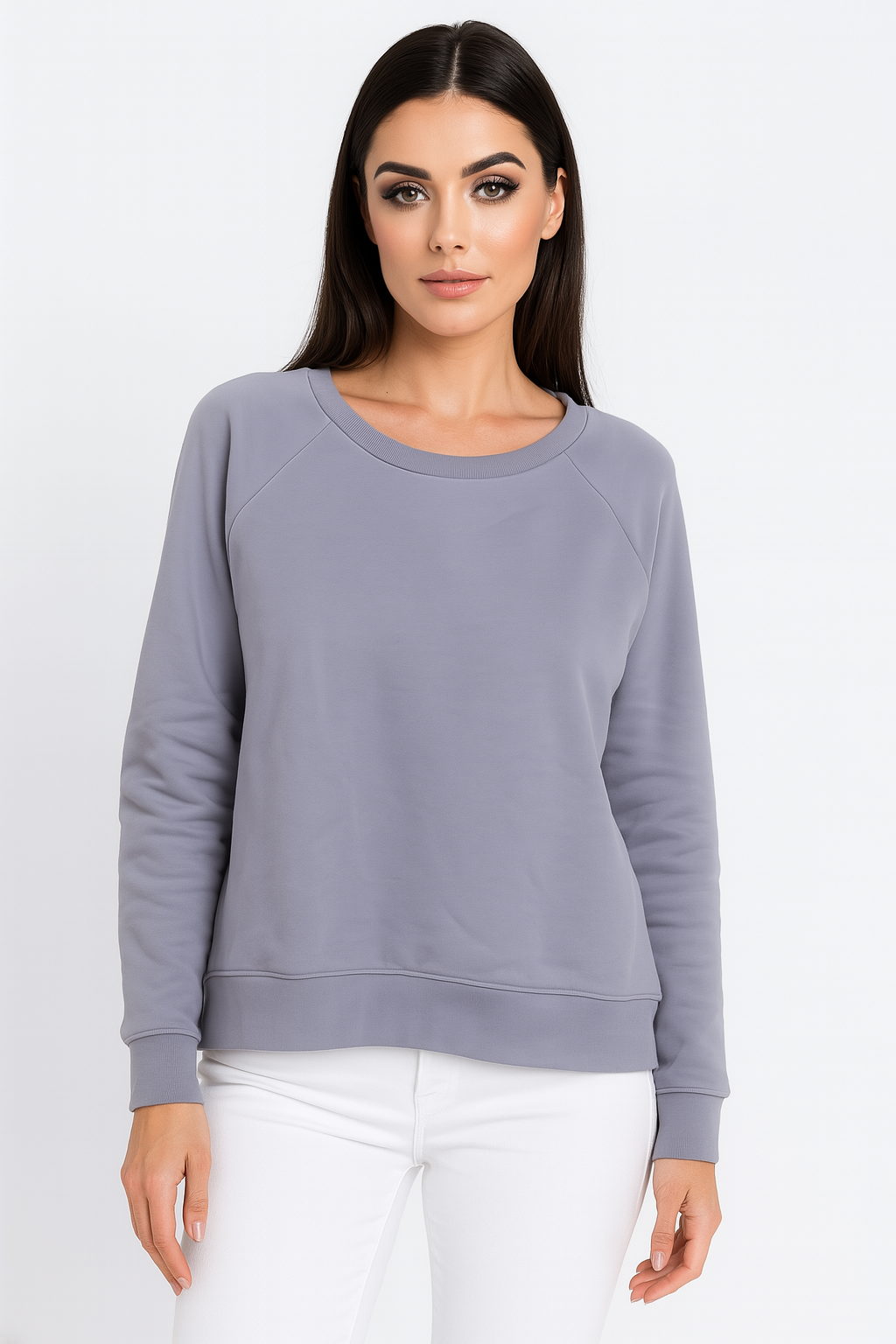 Basic Cotton Long Sleeve Sweatshirt