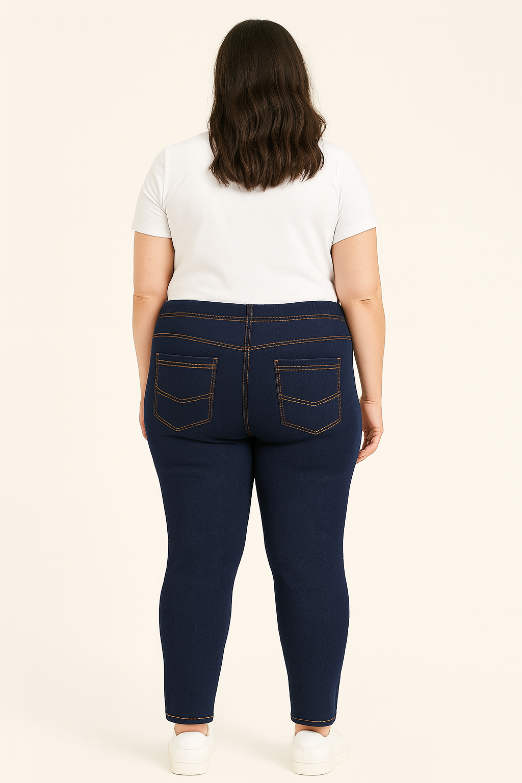 Snug Fit Stretchy Cotton Blend Leggings