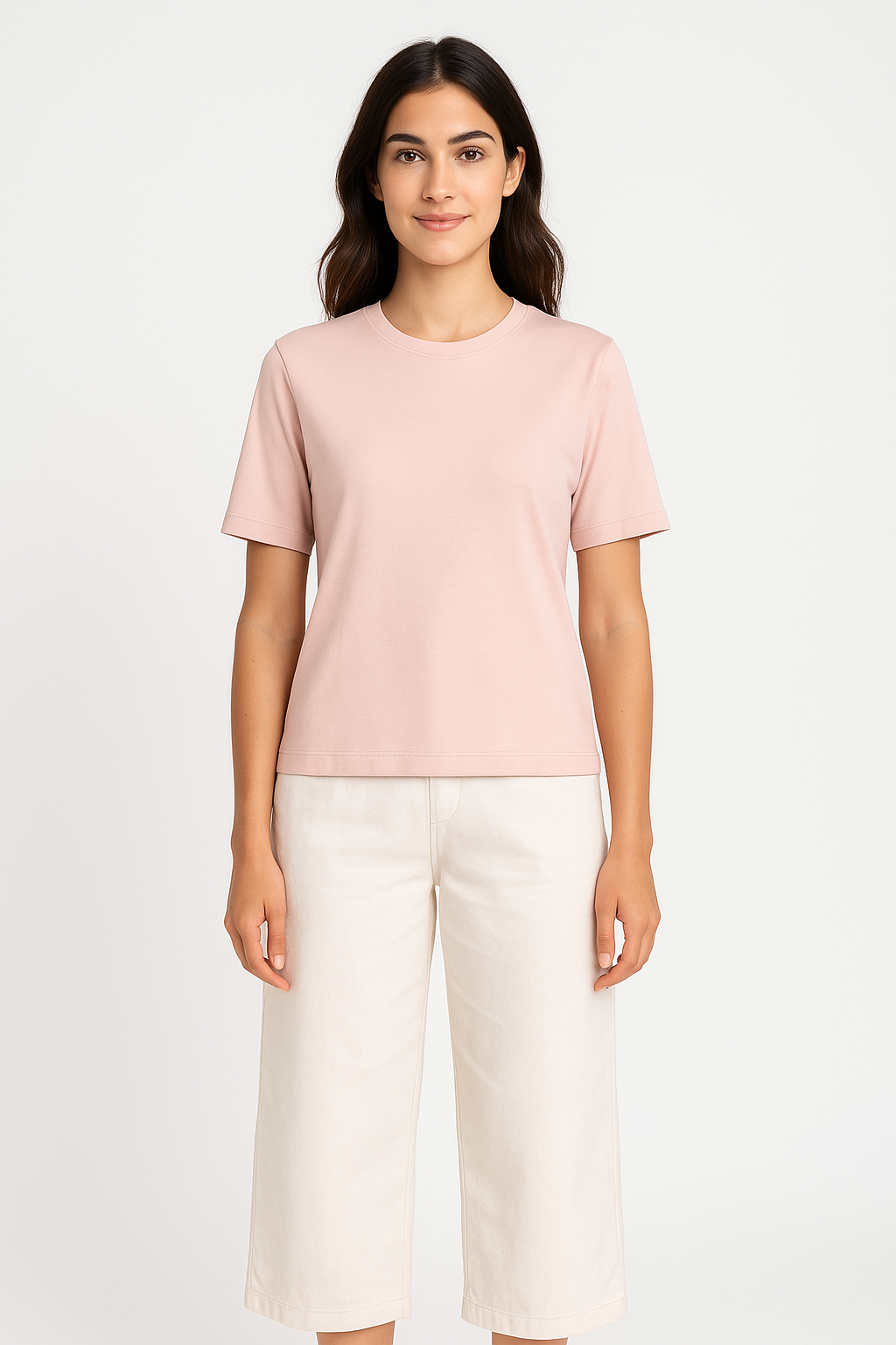 Wholesale Women’s Basic Cotton Blend T-shirt (PACK OF 24)