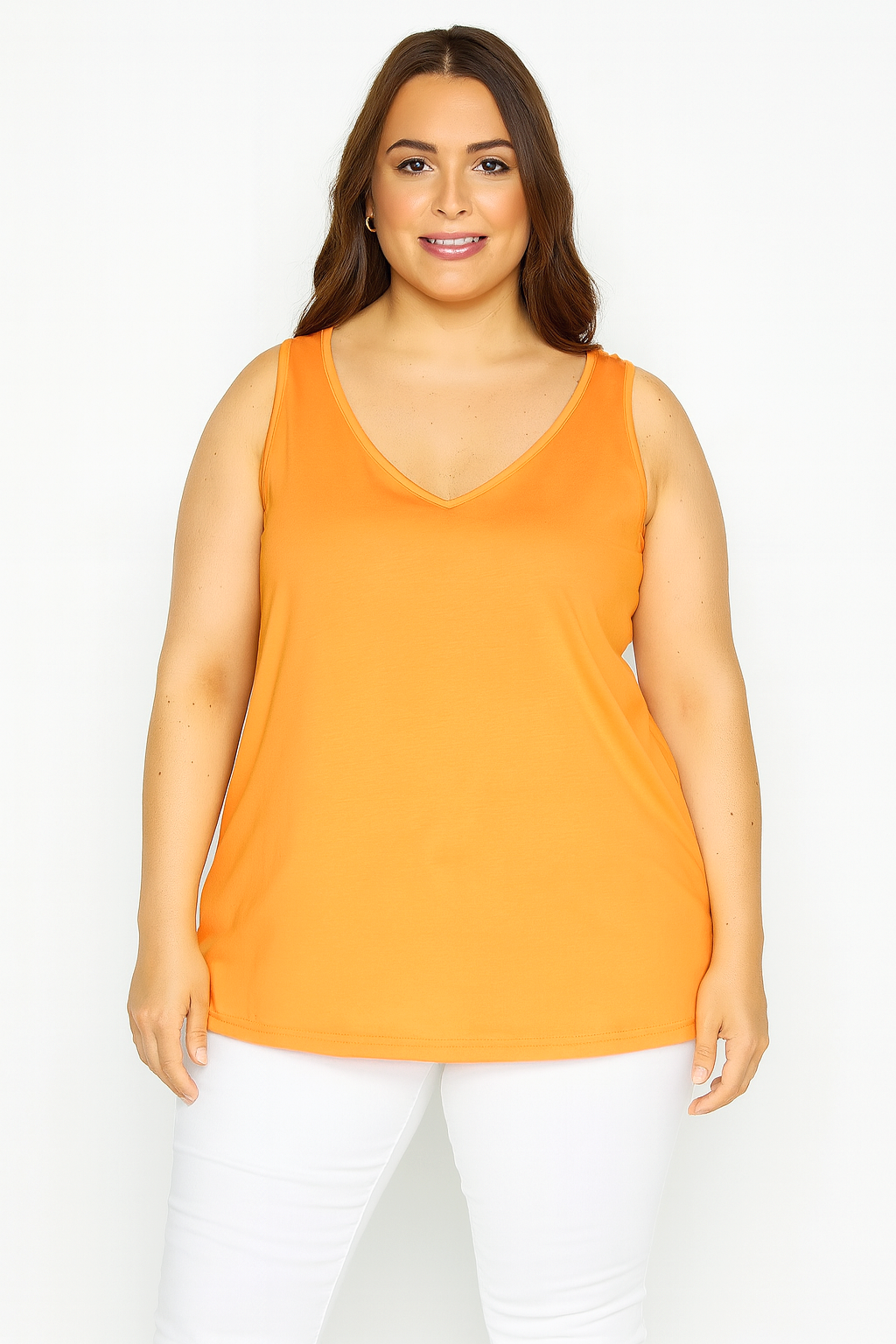 Sleeveless Strappy Swing Tank Top