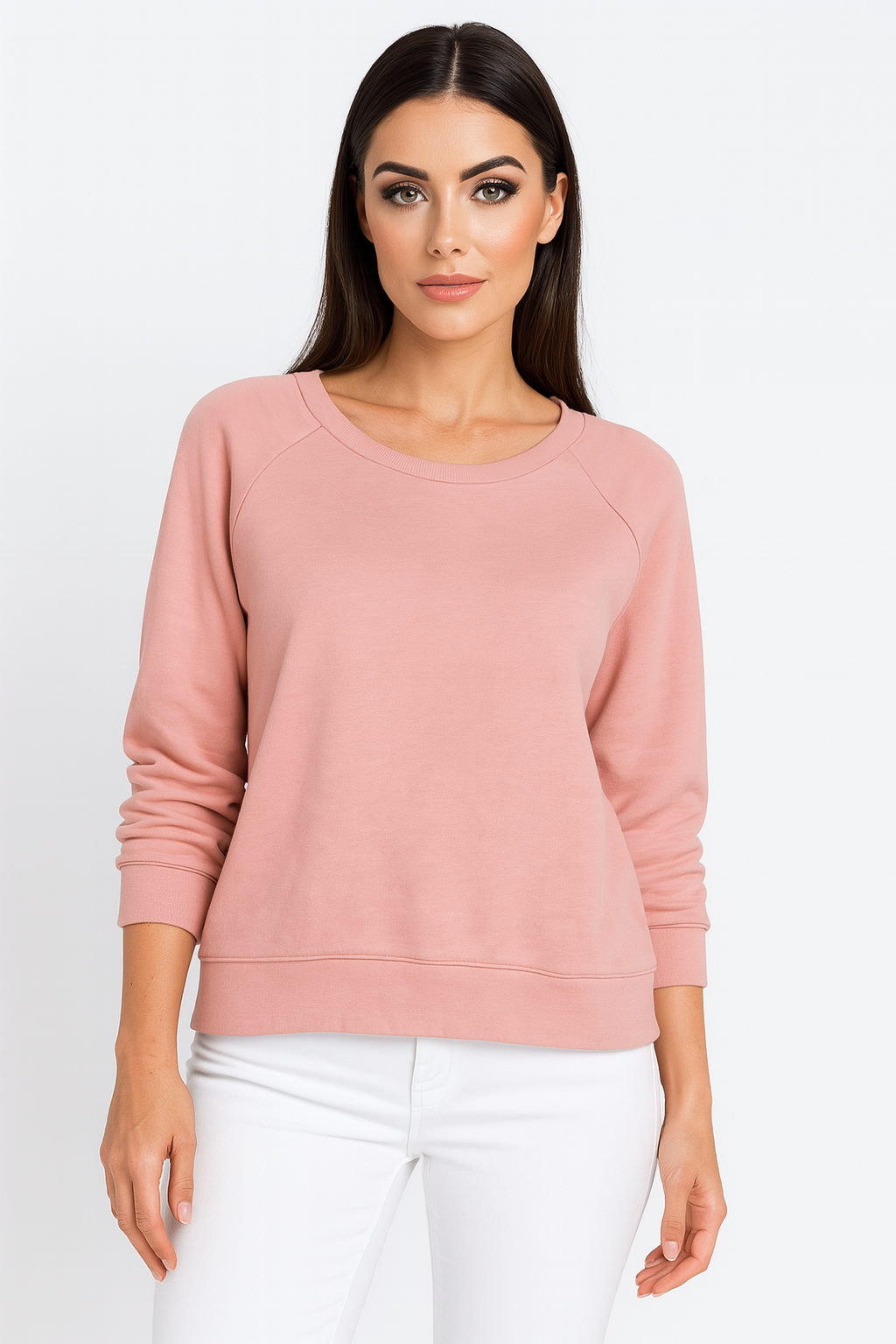 Basic Cotton Long Sleeve Sweatshirt