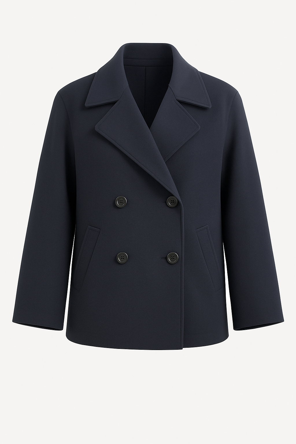 Relaxed Fit Double Breasted Pea Coat
