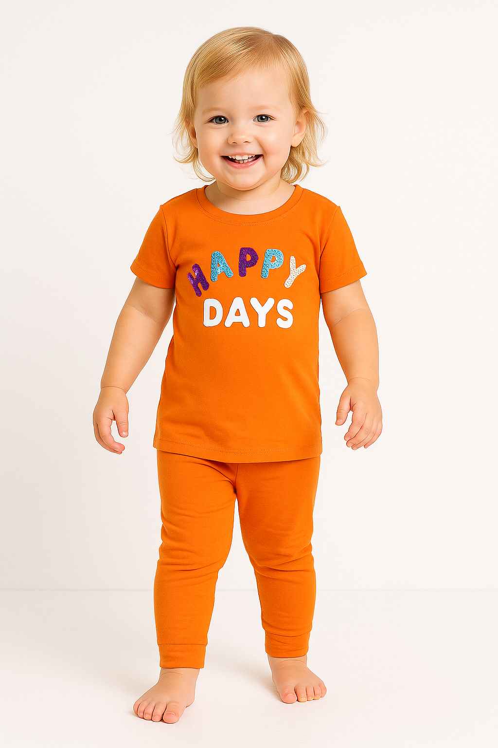Toddler Girls' Applique Slogan Pyjama Set