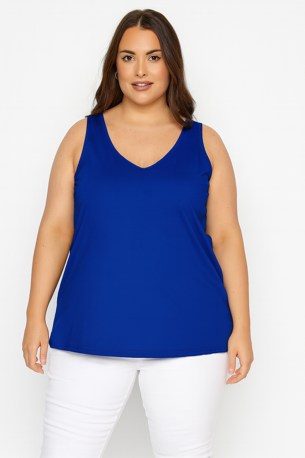 Sleeveless Strappy Swing Tank Top