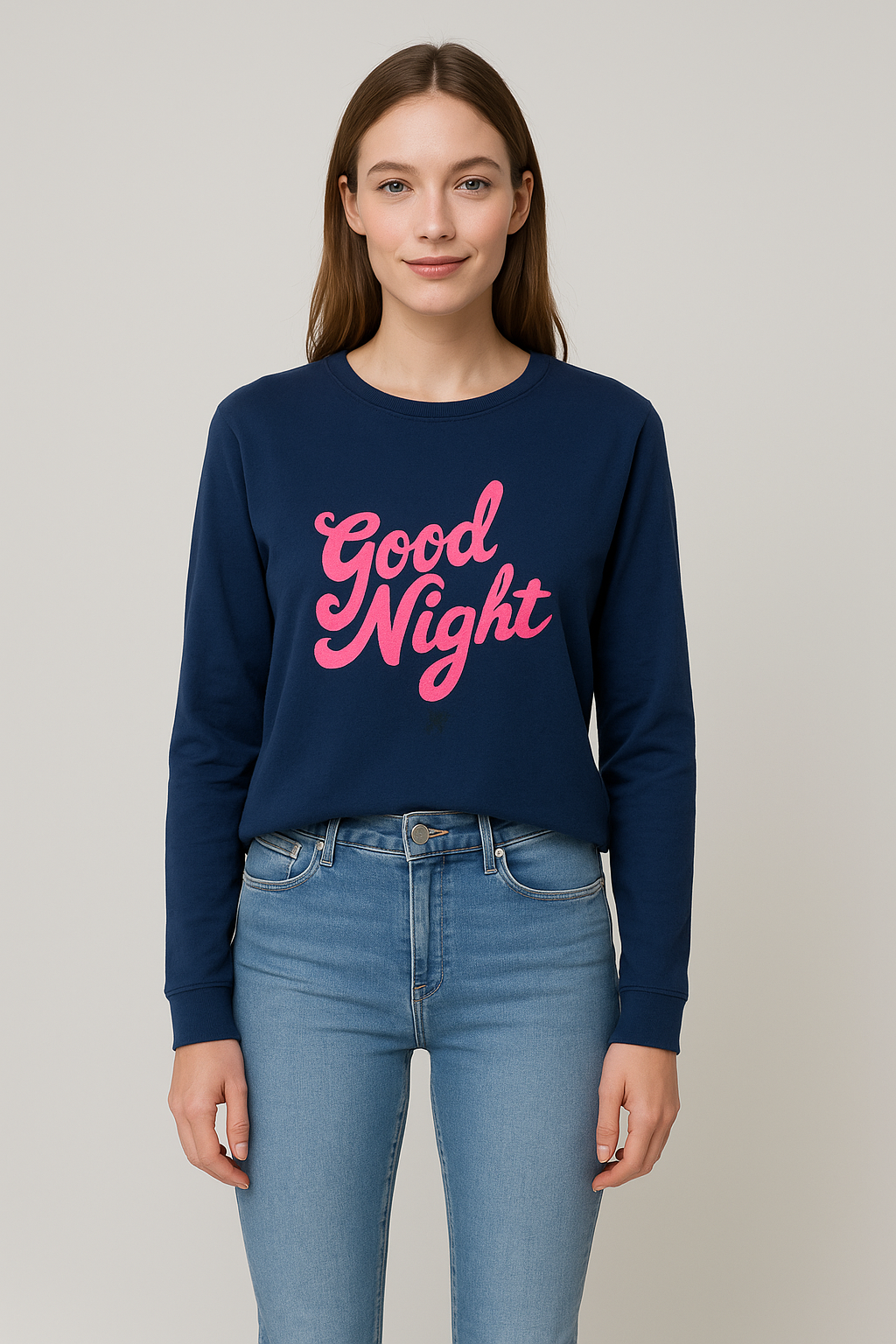 Basic Printed Long Sleeve Cotton T-shirt
