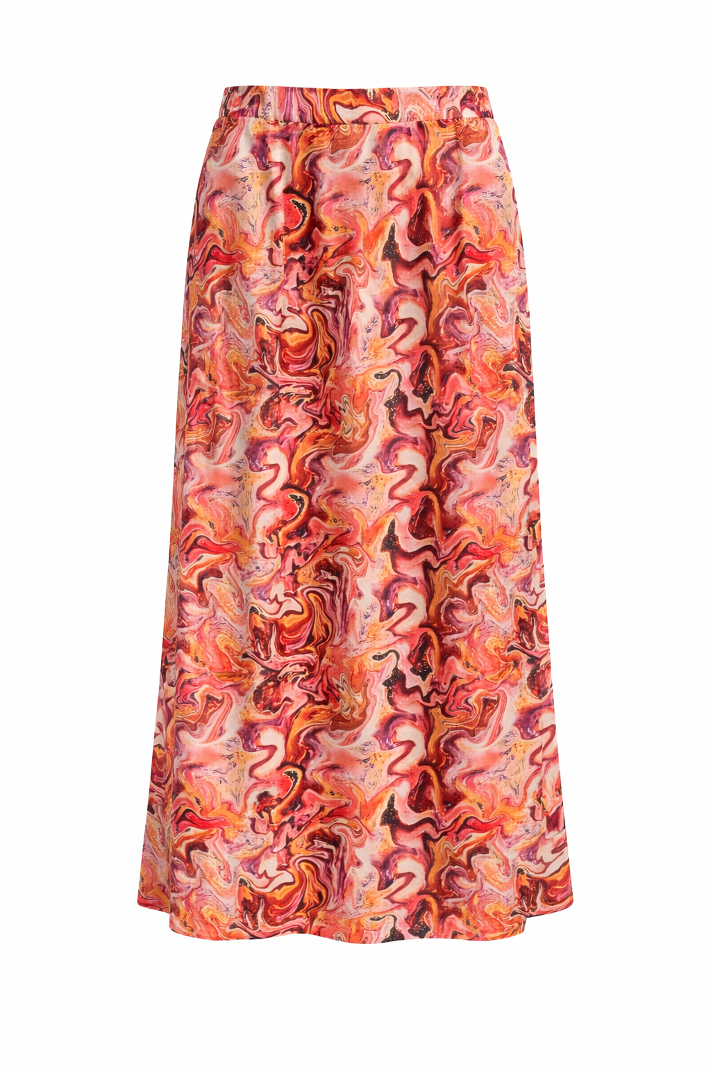 Vibrant Print Cotton Blend Wrap Style Long Summer Skirt