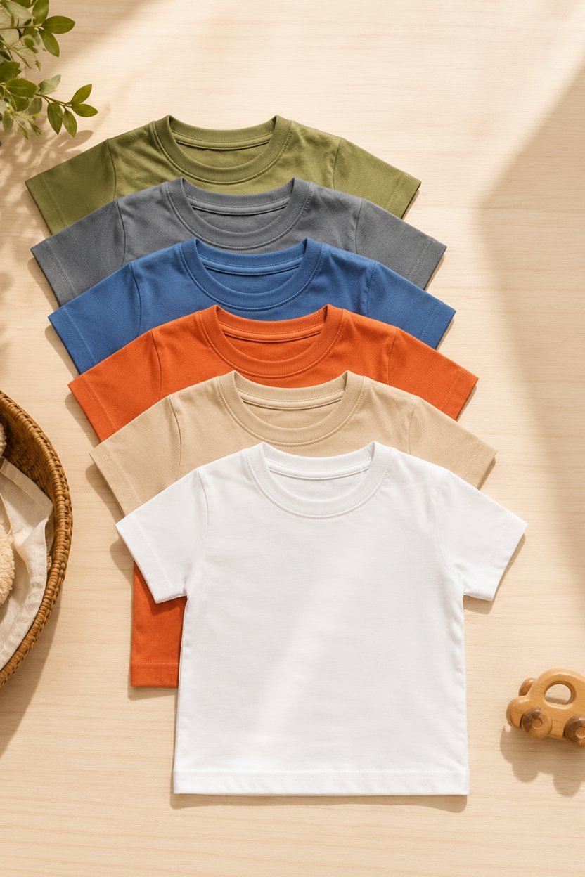 Short Sleeve Boys' Cotton T-shirt Pack of 5