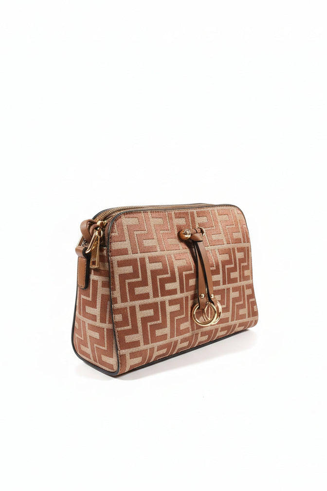 Textile Pattern Small Shoulder Bag