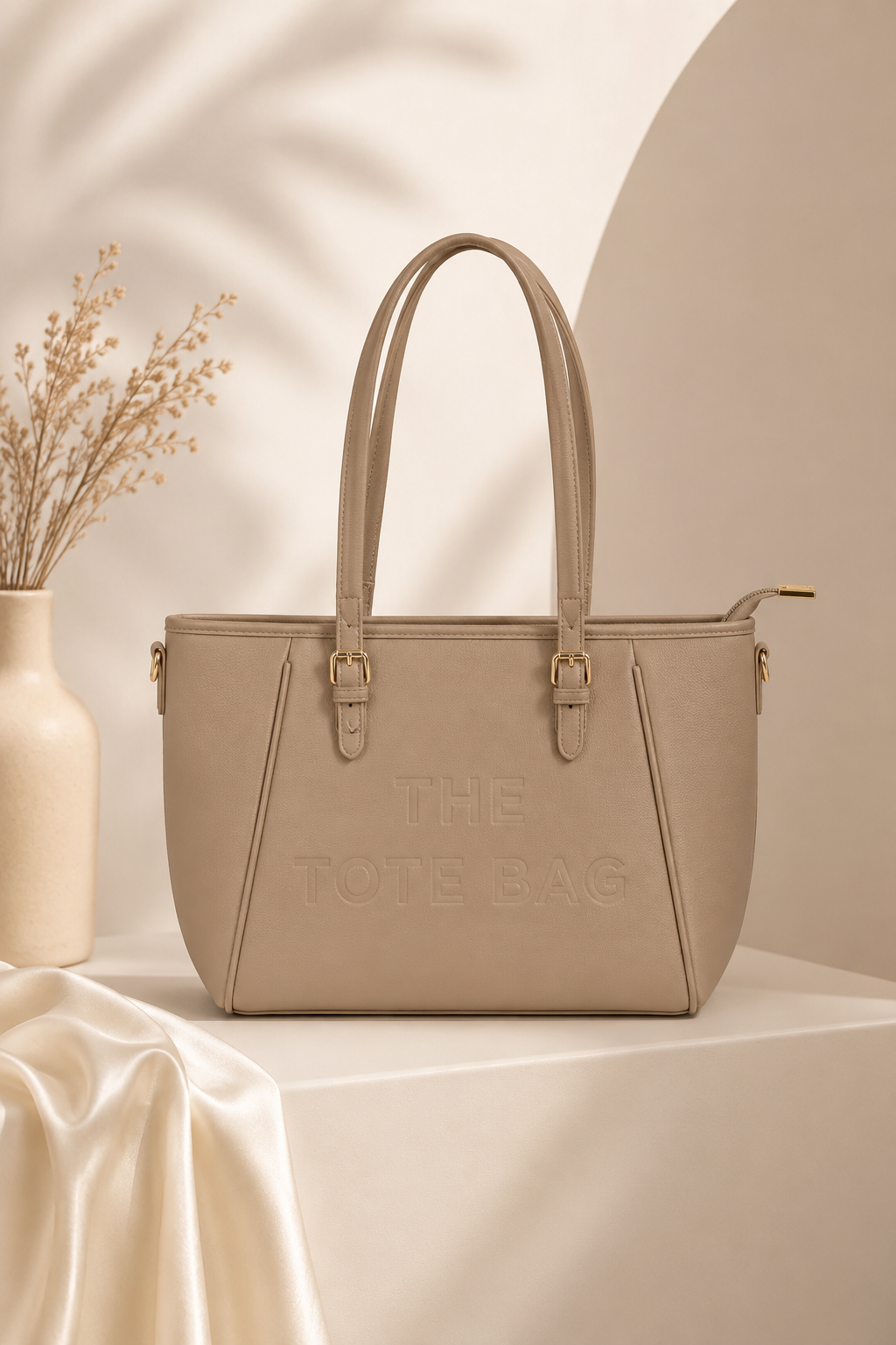 Vegan Leather Large Tote Shoulder Bag