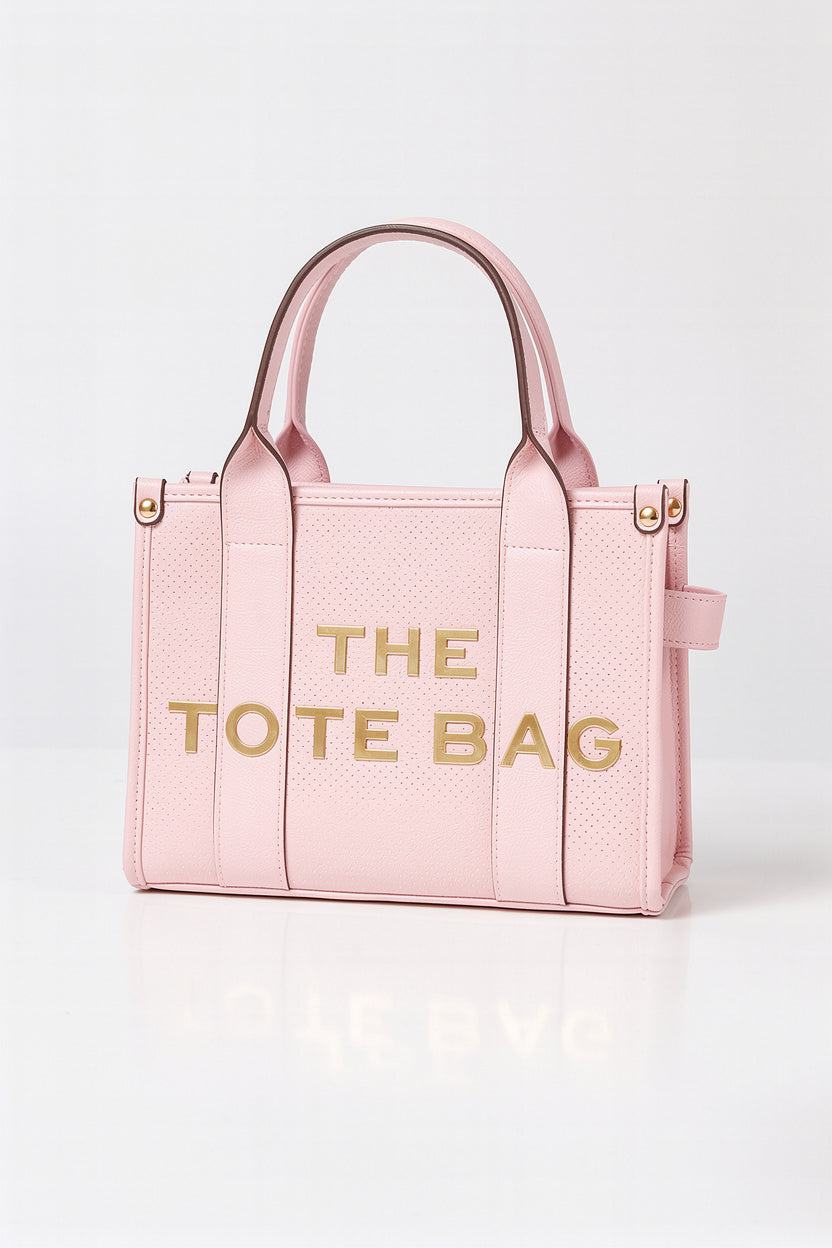 Metallic Glitter Detail Medium Size Tote Bag
