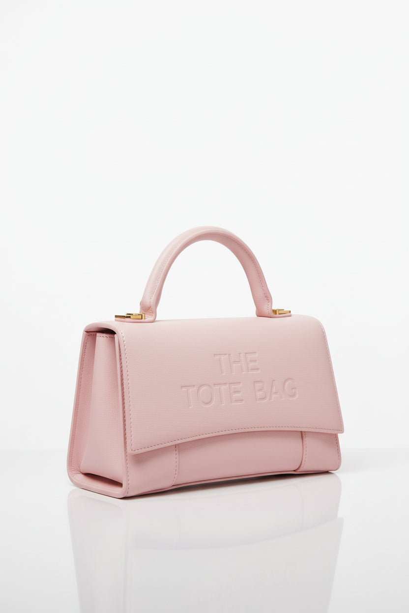 Vegan Leather Slogan Hard Shell Small Handbag