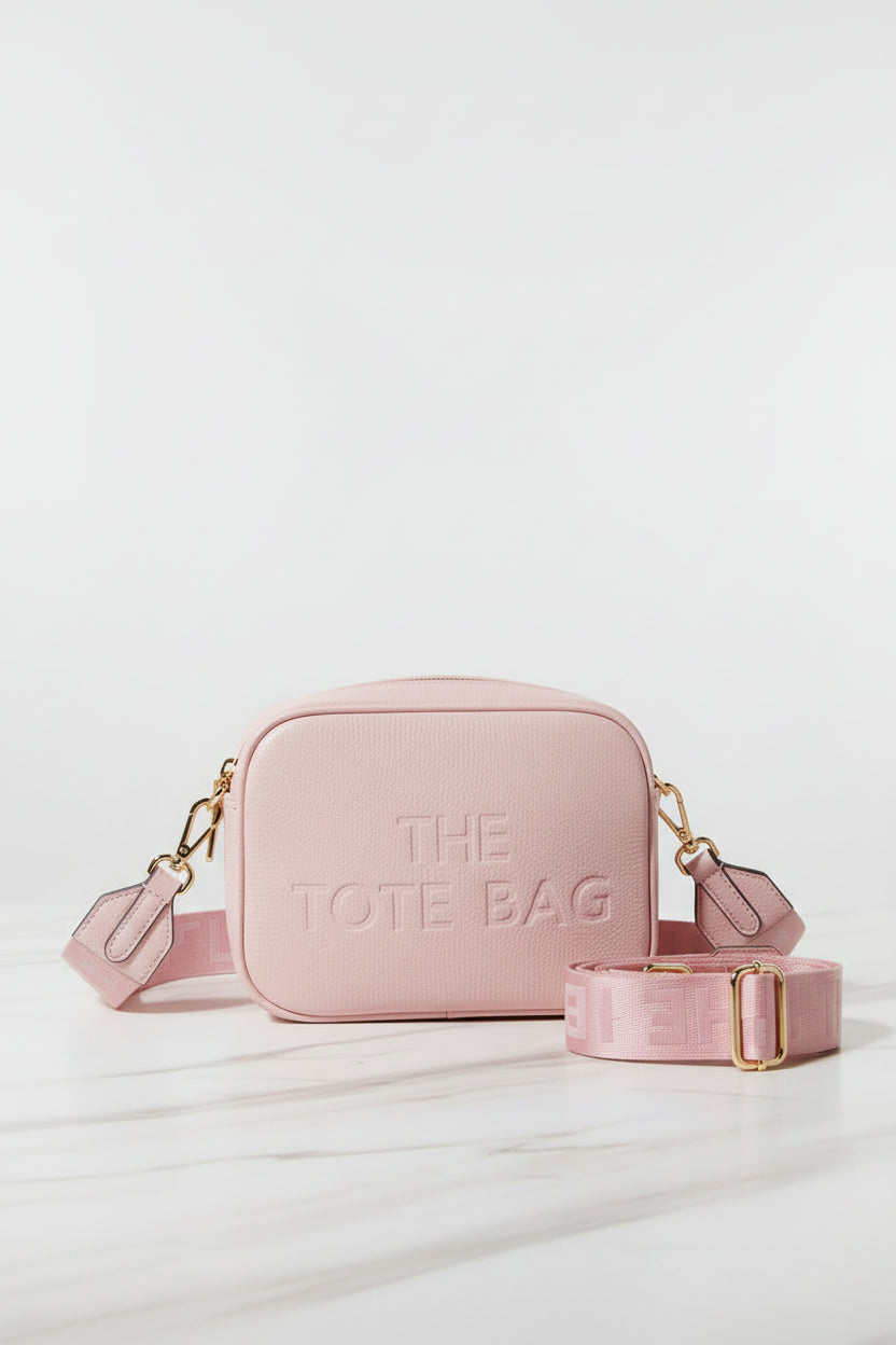 Vegan Leather Slogan Small Crossbody Bag