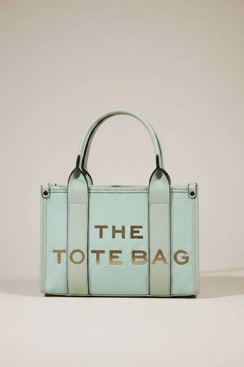 Metallic Glitter Detail Medium Size Tote Bag
