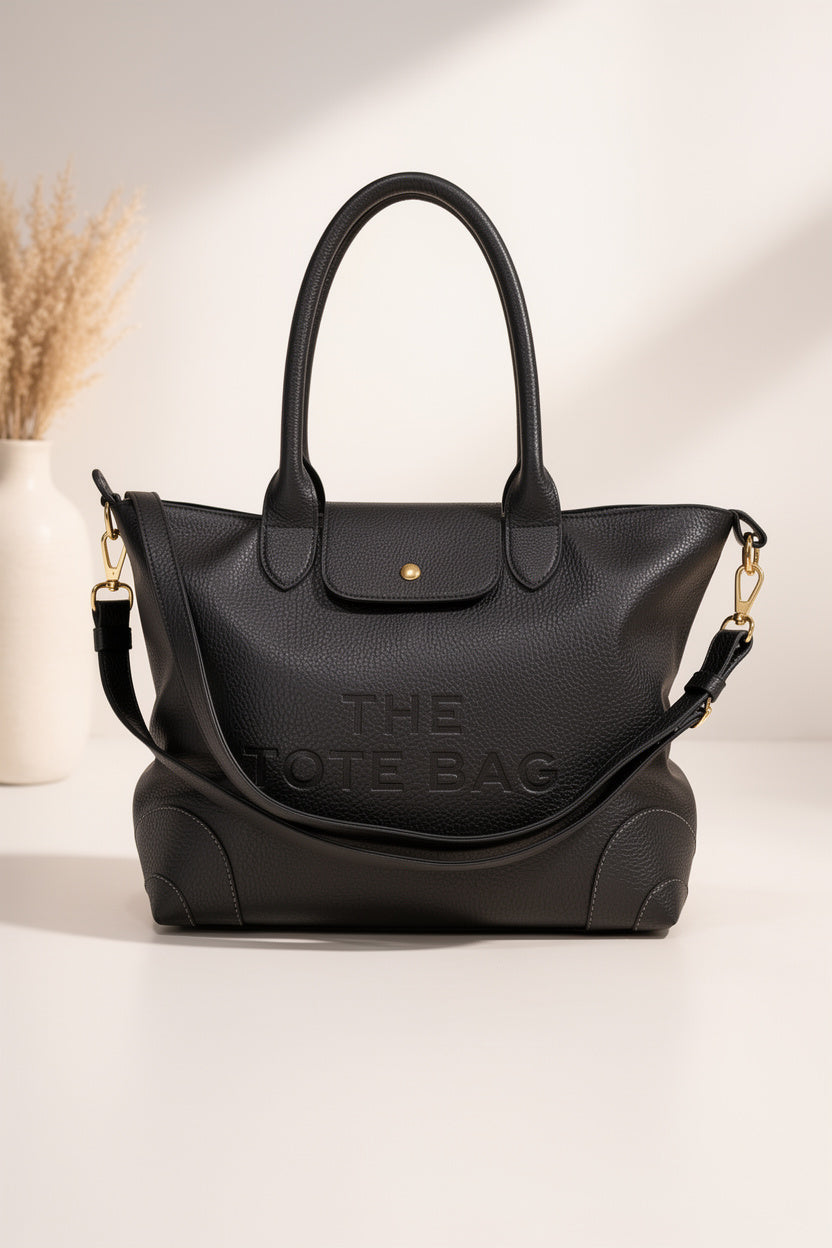 Vegan Leather Extra Large Shoulder Tote Bag