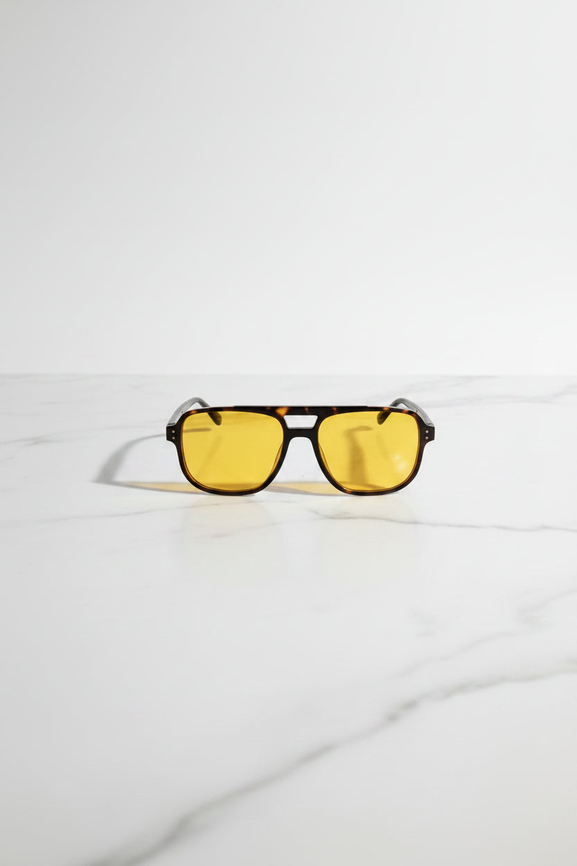 UV 400 Double Bridge Aviator Sunglasses