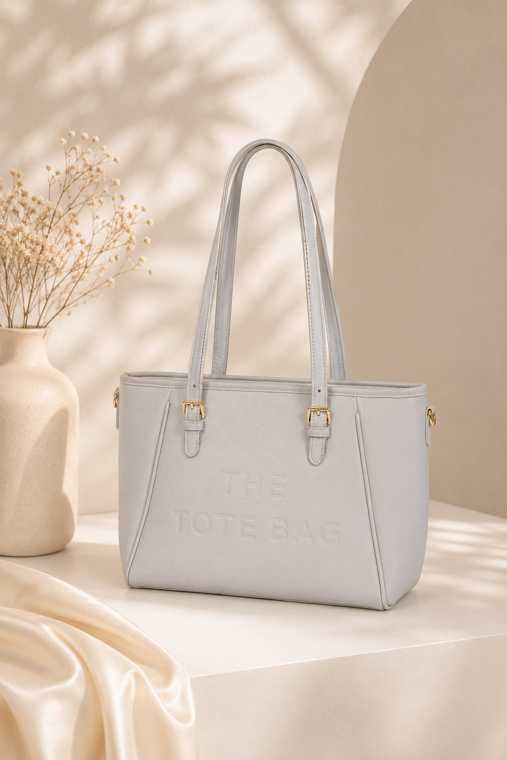 Vegan Leather Large Tote Shoulder Bag