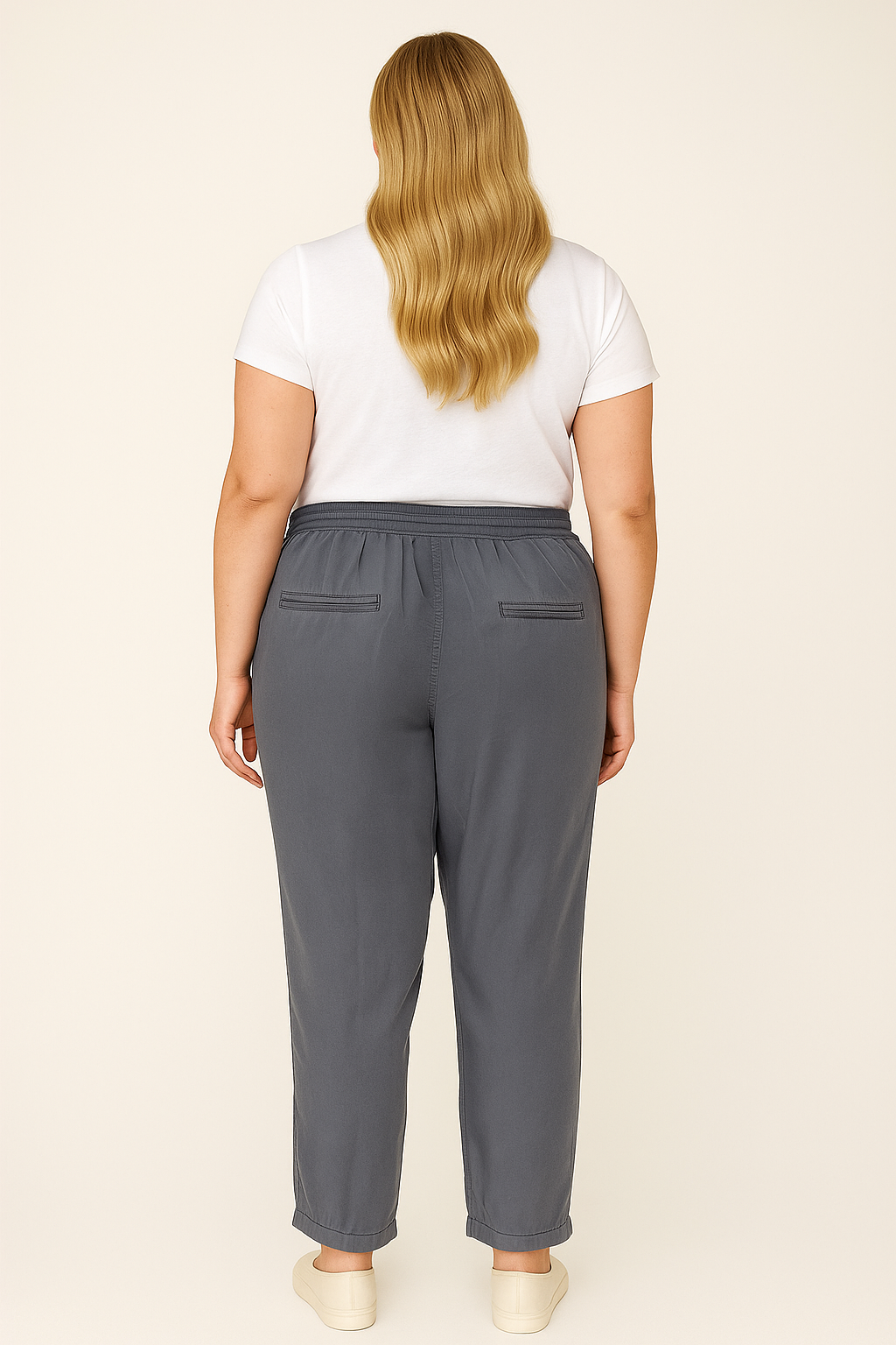 Tapered Leg Viscose Blend Lightweight Joggers
