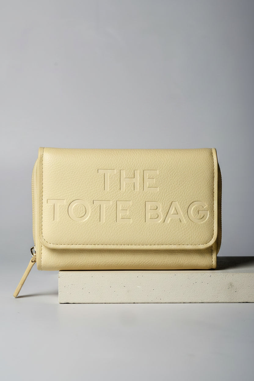 Vegan Leather Embossed the Tote Bag Zip Around Wallet
