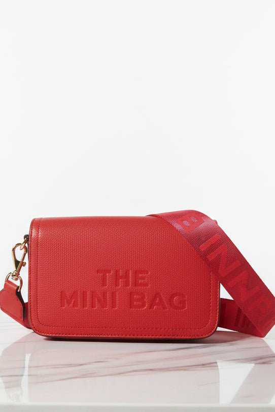Vegan Leather Slogan Hard Shell Mini Bag