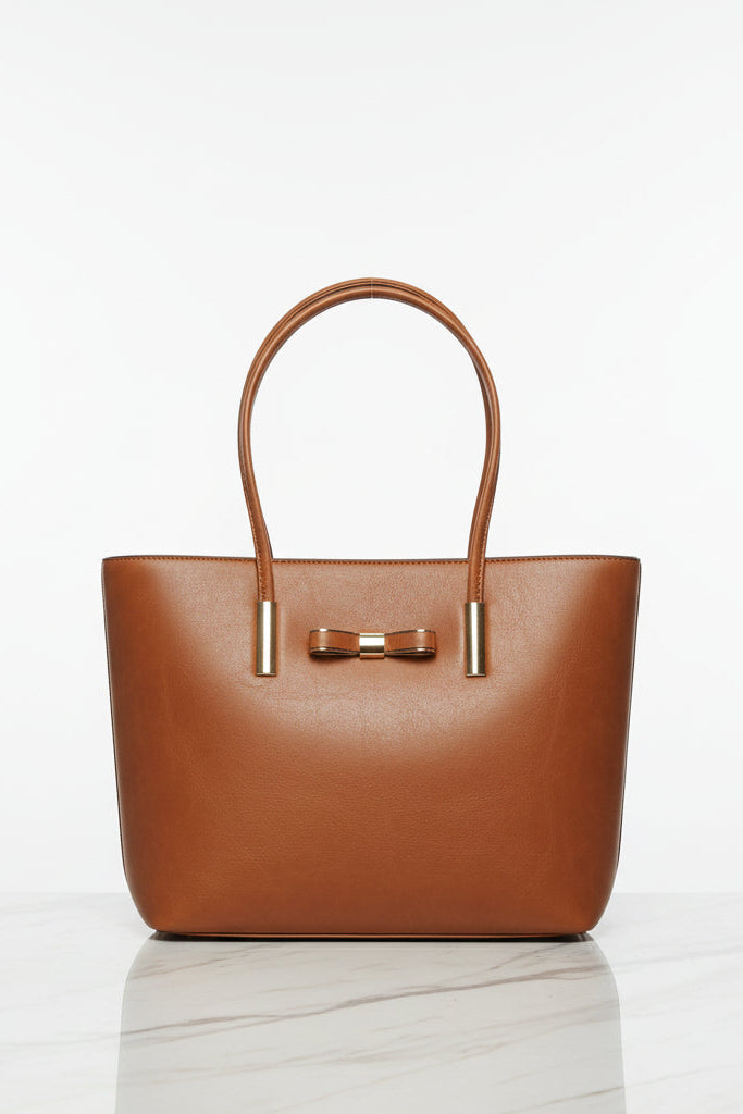 Vegan Leather Large Slogan Tote Bag