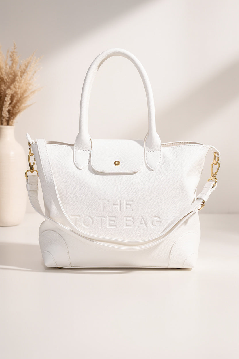 Vegan Leather Extra Large Shoulder Tote Bag