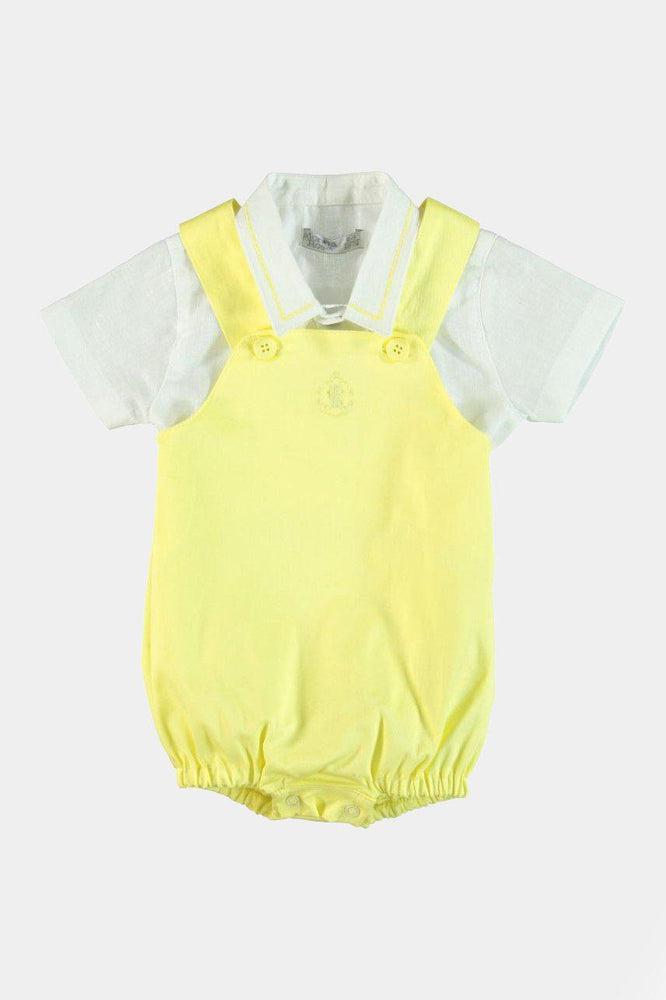 Yellow Dungarees And Shirt Boys Set-SinglePrice