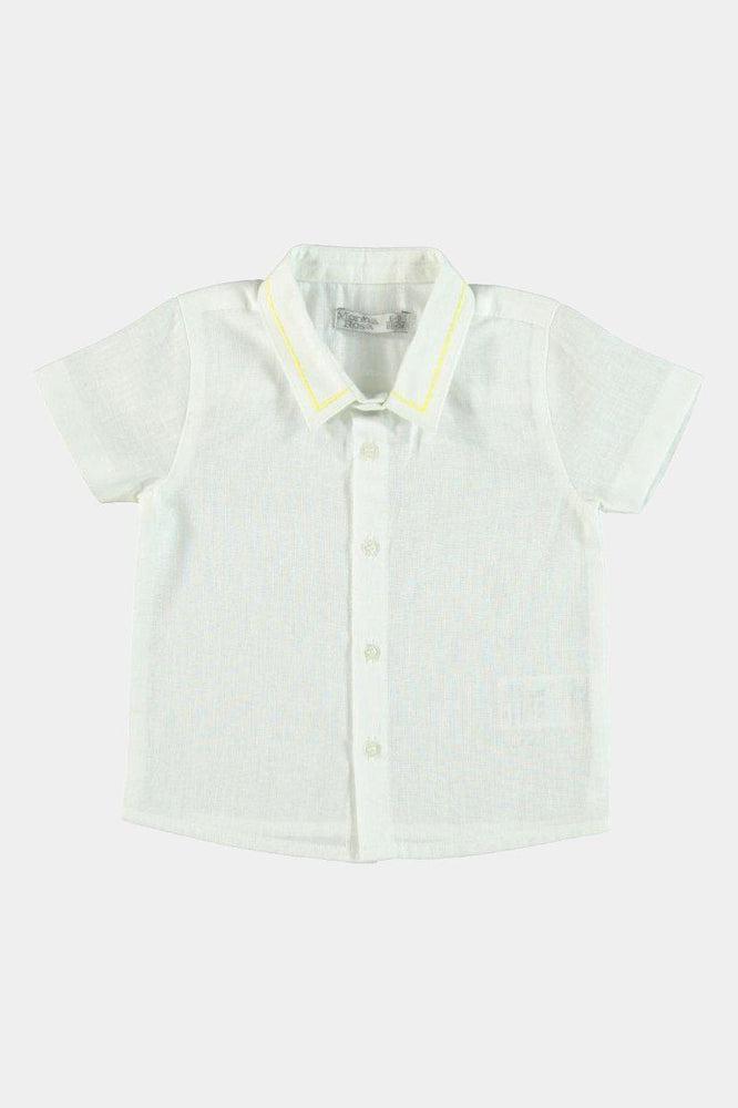 Yellow Dungarees And Shirt Boys Set-SinglePrice