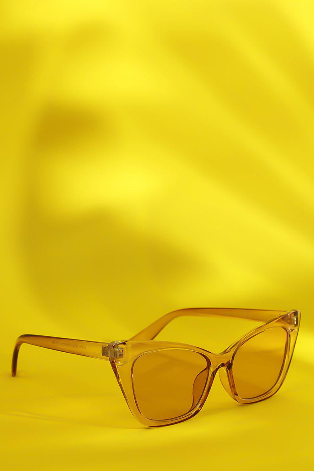 Champagne Medium Cat Eye Sunglasses - SinglePrice
