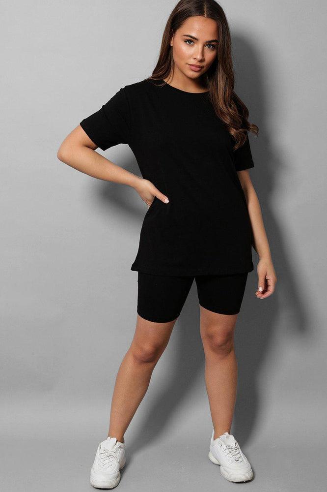 Basic T-Shirt And Cycling Shorts 2 Piece Set-SinglePrice