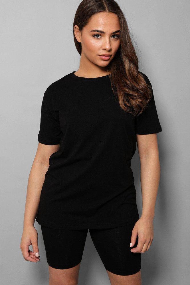 Basic T-Shirt And Cycling Shorts 2 Piece Set-SinglePrice