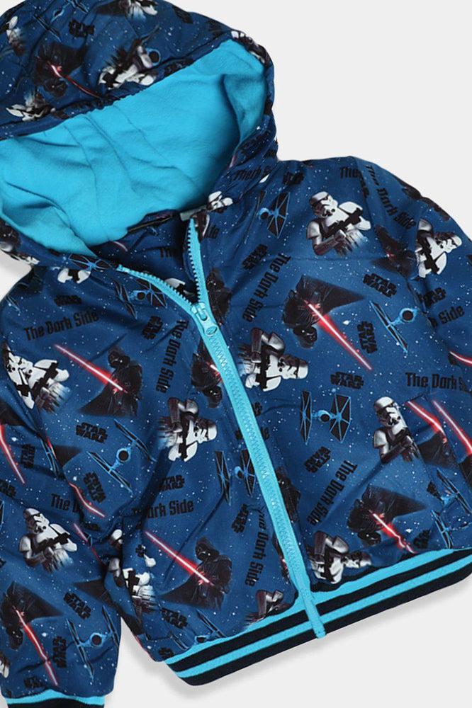 Blue Troopers Print Padded Boys Jacket-SinglePrice