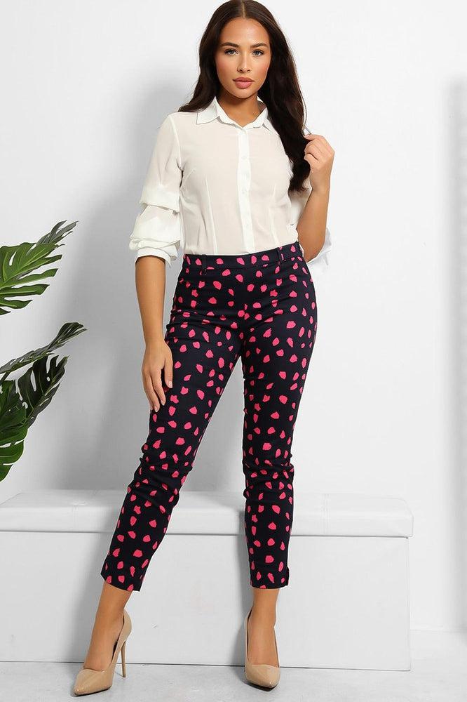 Navy Pink Smart Casual Trousers-SinglePrice