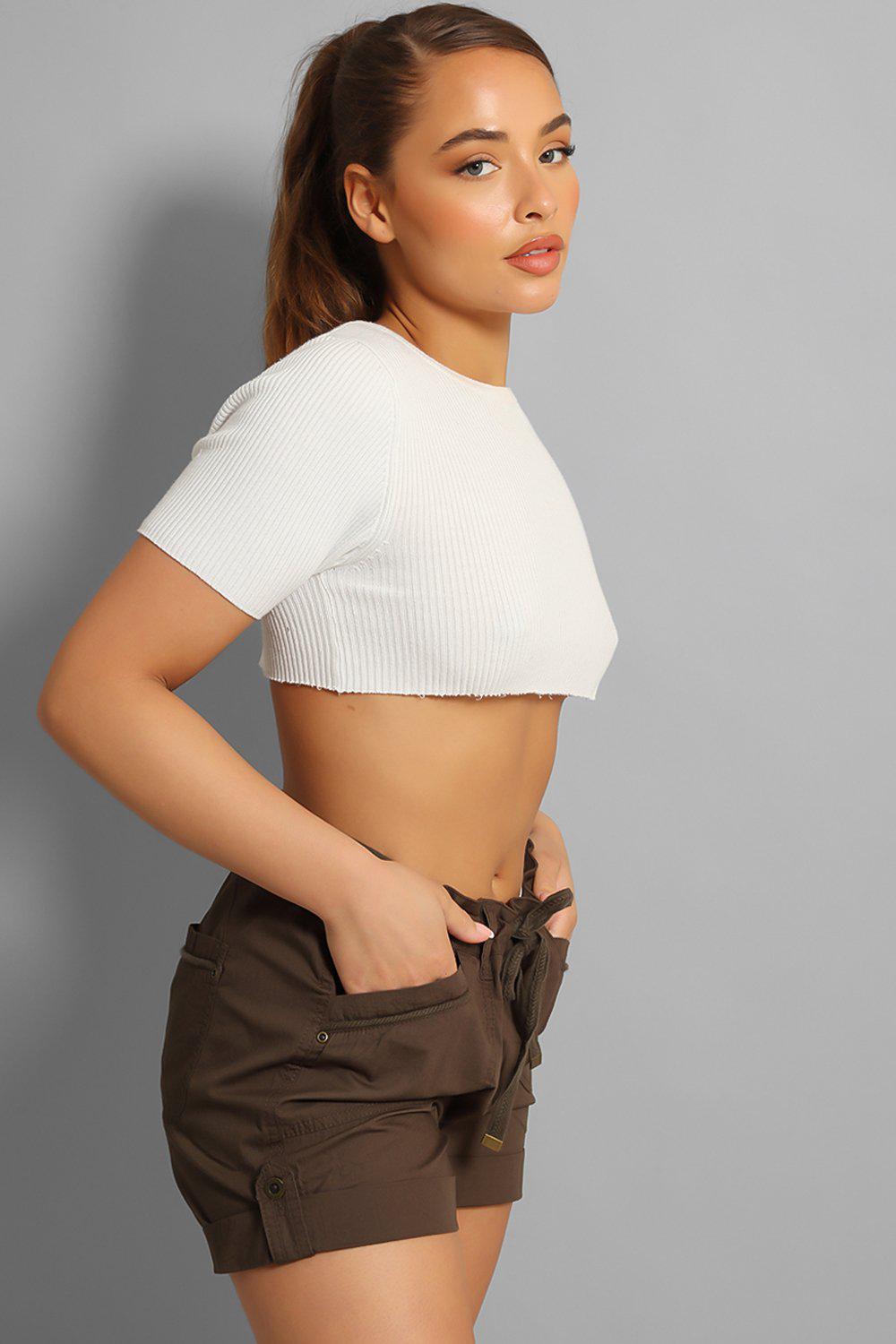 Khaki Regular Fit City Shorts-SinglePrice