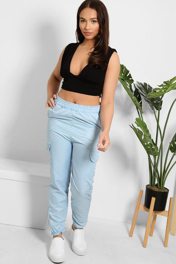 Elastic Hem Shell Cargo Trousers-SinglePrice