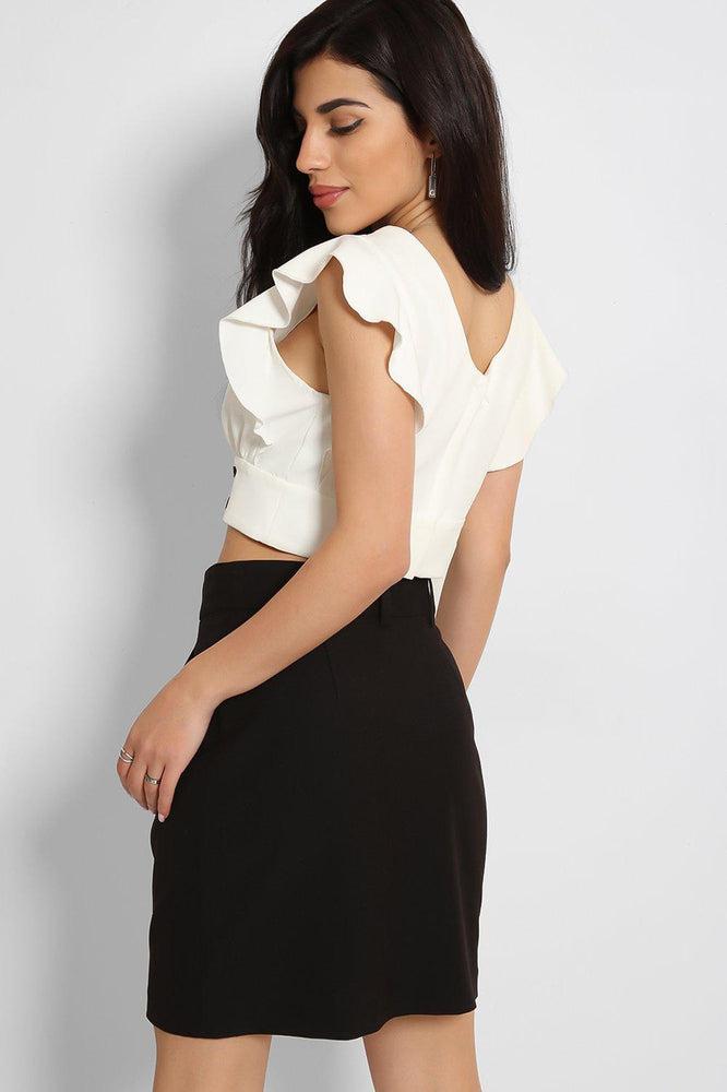 Black Smart Mini Skirt-SinglePrice