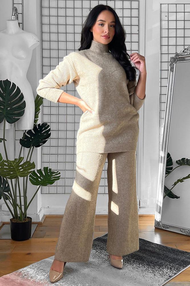 High Neck Thick Soft Knit Set-SinglePrice