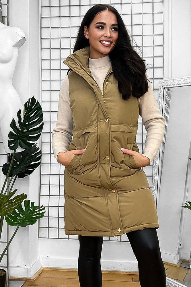 Gold Hardware Panelled Padded Waistcoat-SinglePrice