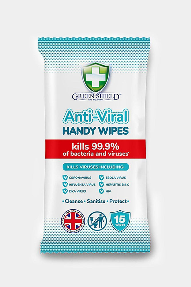 Greenshield Anti-Viral Handy Wipes 15 PACK CDU - SinglePrice