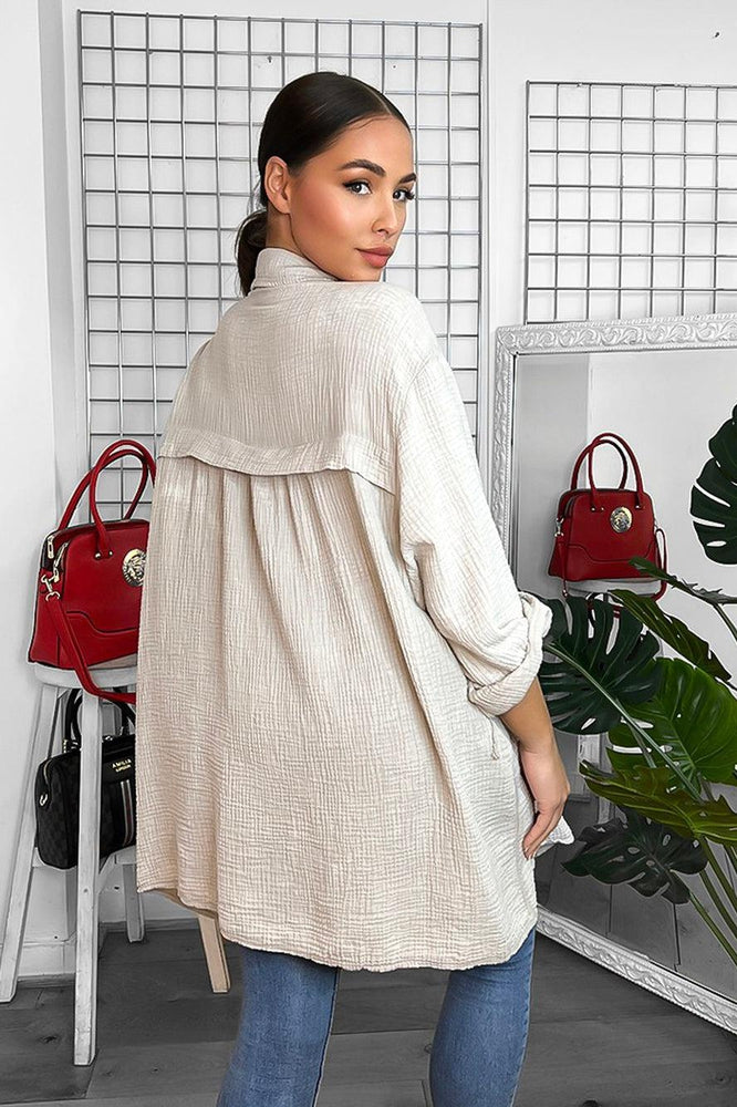 Organic Cotton Waffle Texture Shirt-SinglePrice