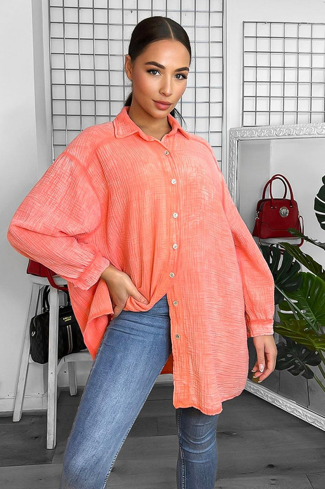 Organic Cotton Waffle Texture Shirt-SinglePrice