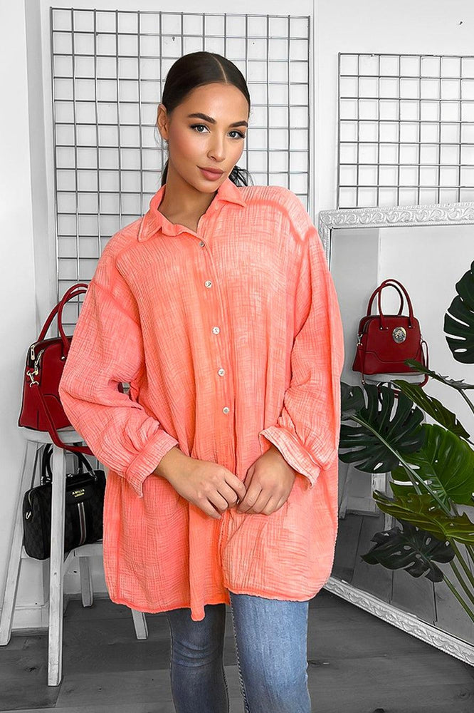Organic Cotton Waffle Texture Shirt-SinglePrice