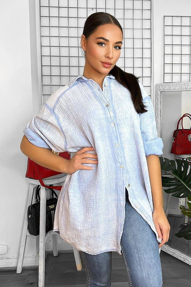 Organic Cotton Waffle Texture Shirt-SinglePrice
