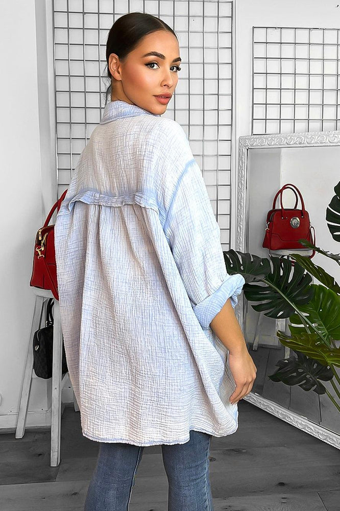 Organic Cotton Waffle Texture Shirt-SinglePrice
