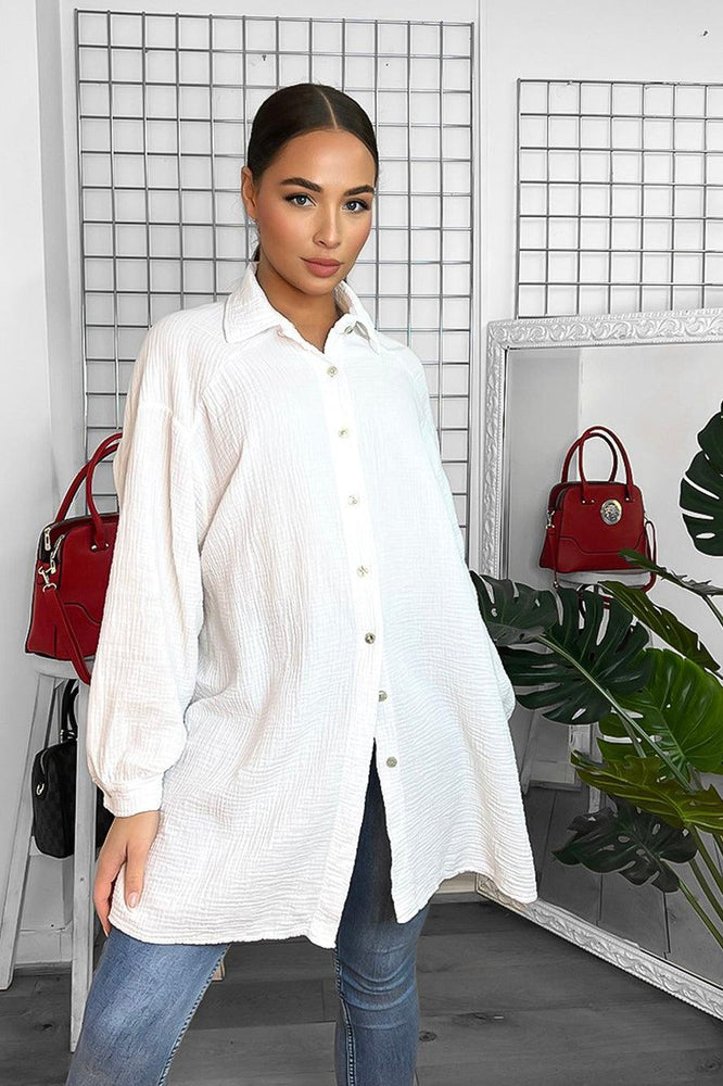 Organic Cotton Waffle Texture Shirt-SinglePrice