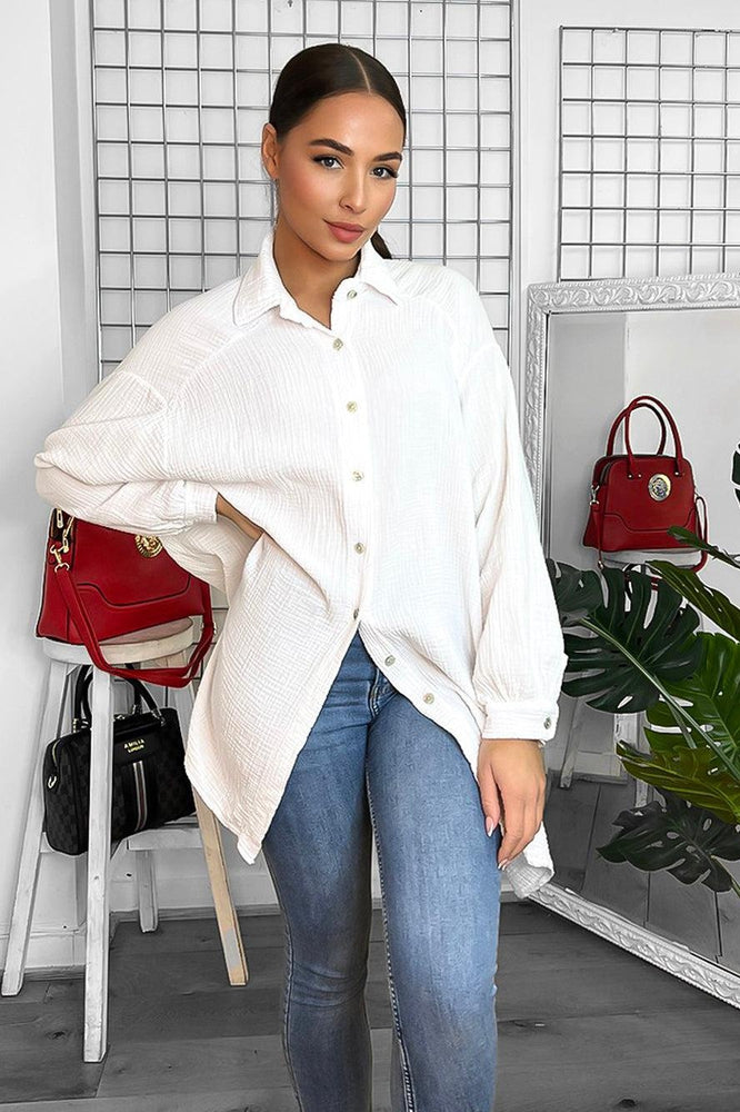Organic Cotton Waffle Texture Shirt-SinglePrice