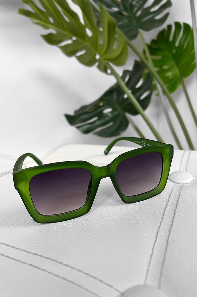 Matte Finish Squared Off Sunglasses-SinglePrice