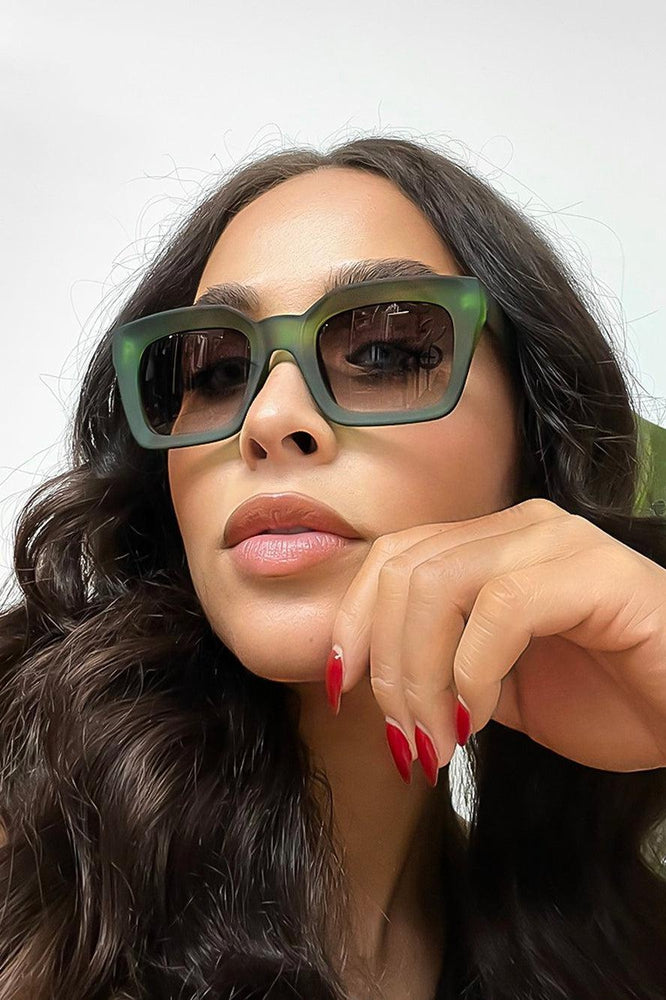 Matte Finish Squared Off Sunglasses-SinglePrice