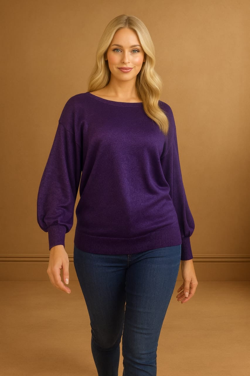 Shimmer Slouchy Fit Pullover