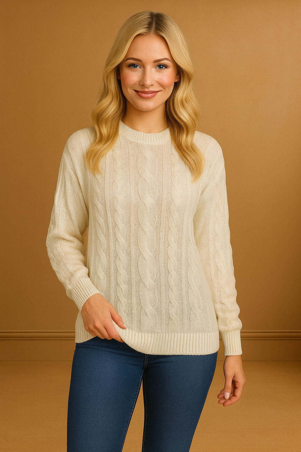 Large Twist Pattern Pullover